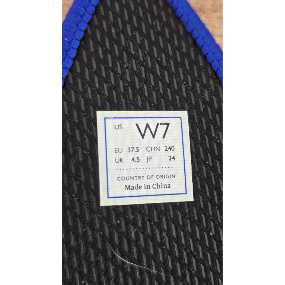 Rothys The Point Black Knit Pointed Toe Flats Blue Halo Trim Womens Size 7 - Picture 4 of 9